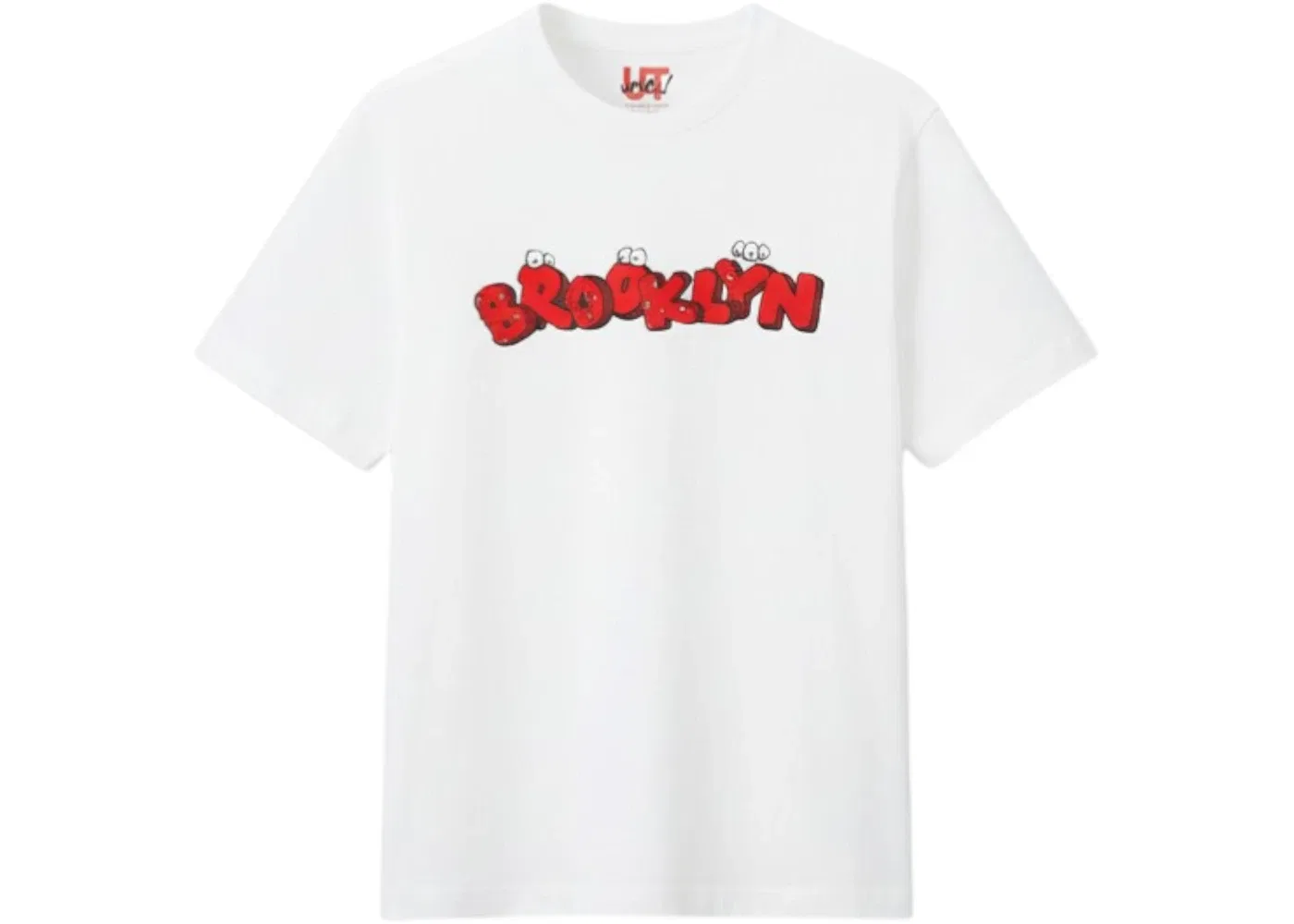 Мужская футболка с принтом Brooklyn Uniqlo x KAWS, White