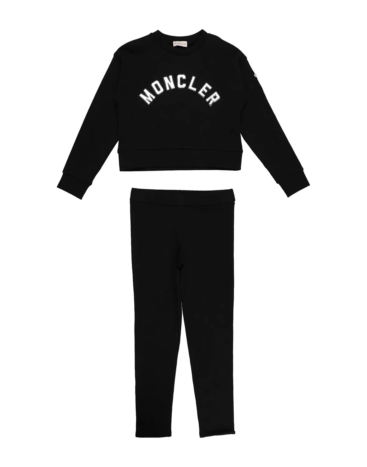 Детский спортивный костюм из флиса Moncler, черный
