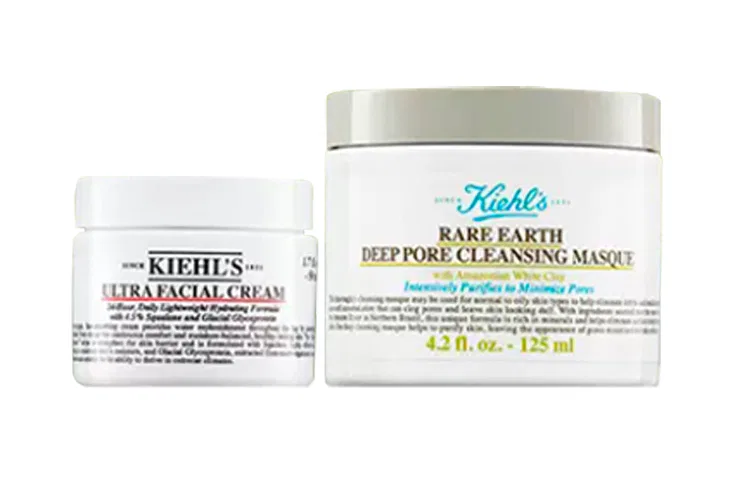 Набор для ухода за кожей с маской и кремом Kiehl's, Amazonian White Clay Purifying Facial Mask 125ml + High Hydrating Face Cream 50ml — фото 4