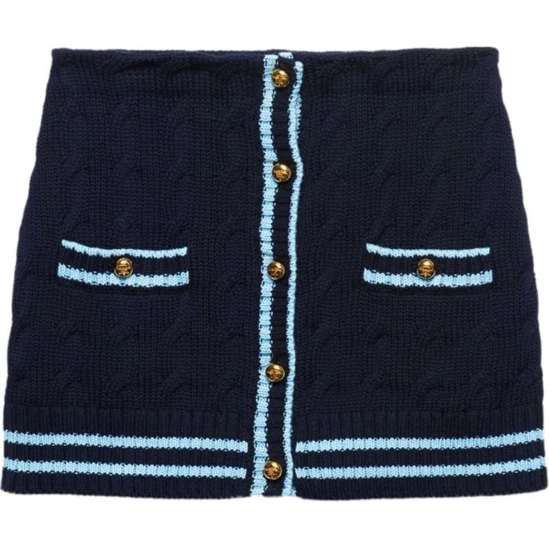 Женская короткая юбка PRADA, Midnight Blue