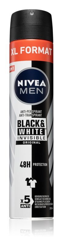 

Спрей-антиперспирант для мужчин Nivea Men Black & White Invisible Original