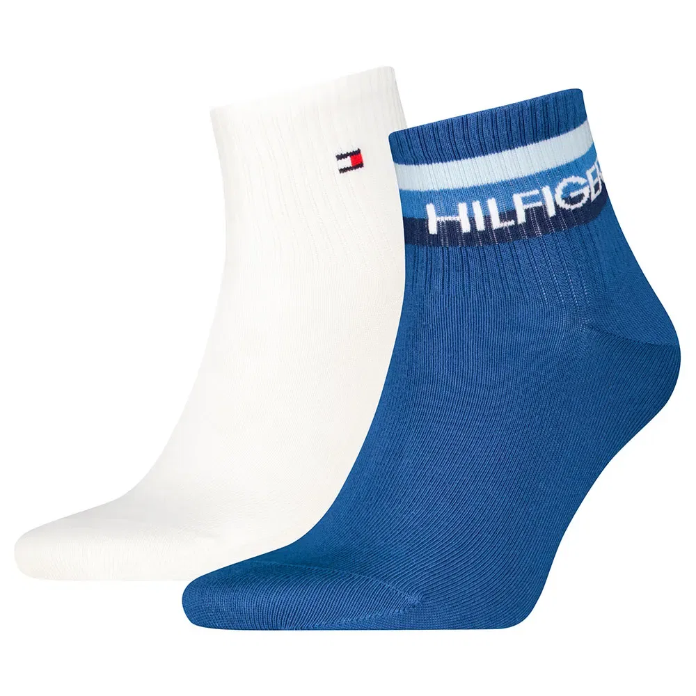 Носки Tommy Hilfiger Logo Quarter 2 пары, белый