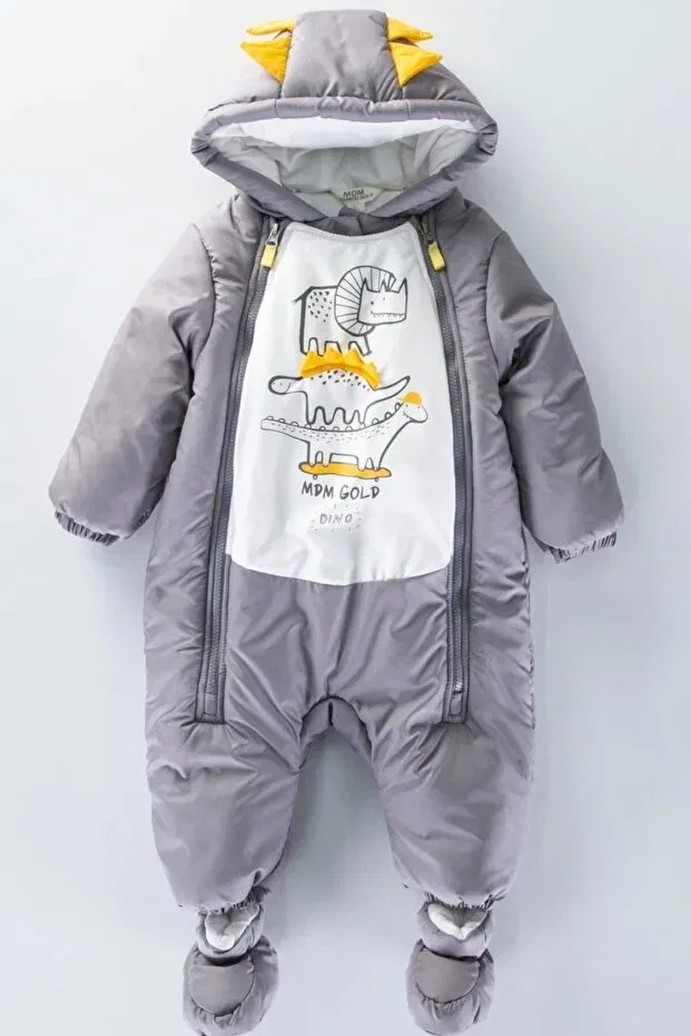 Детский комбинезон для мальчиков с принтом Cute dragons Dekubaby, Gri