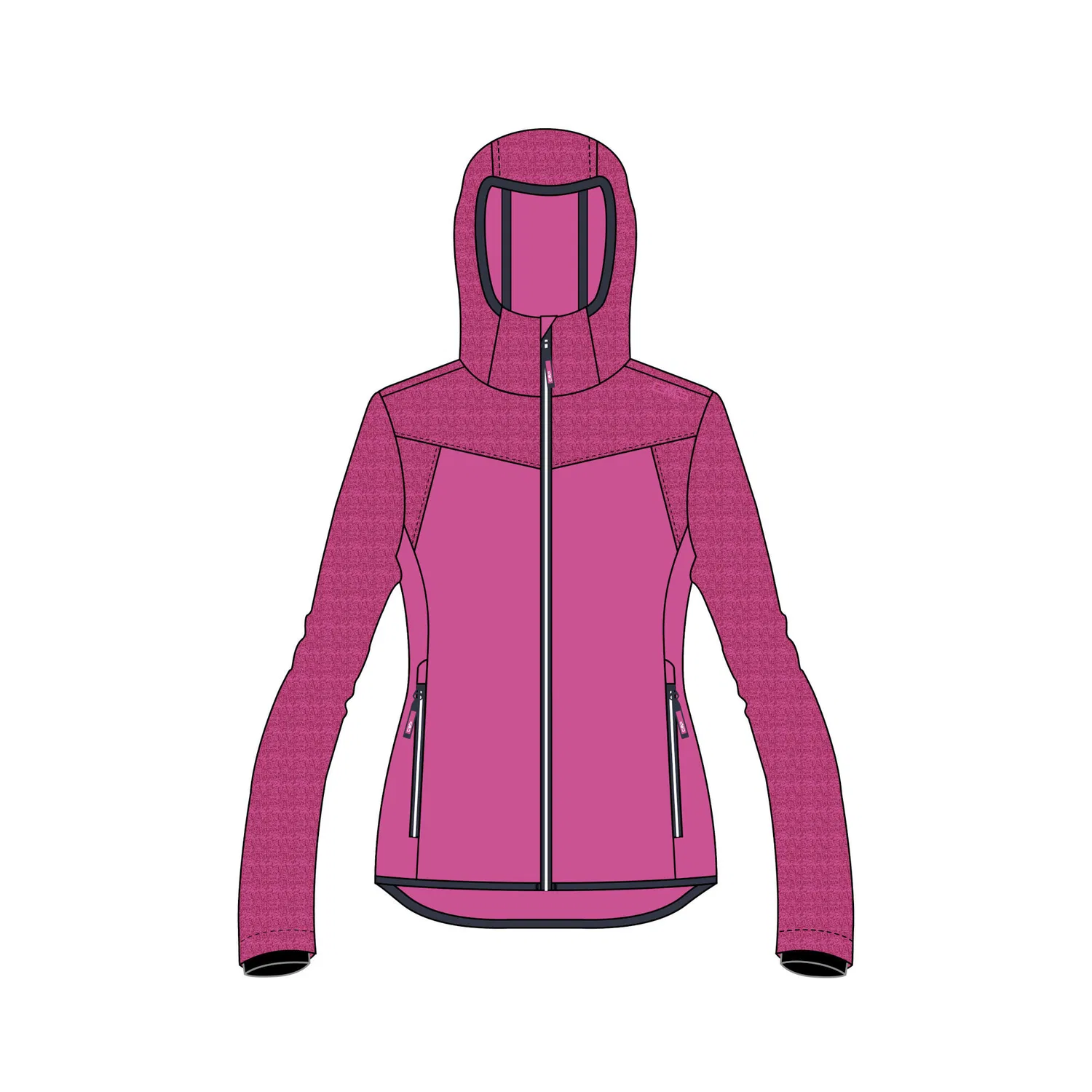 Детская софтшелл-куртка с капюшоном KID G JACKET FIX HOOD Cmp, Bordeaux Rosa