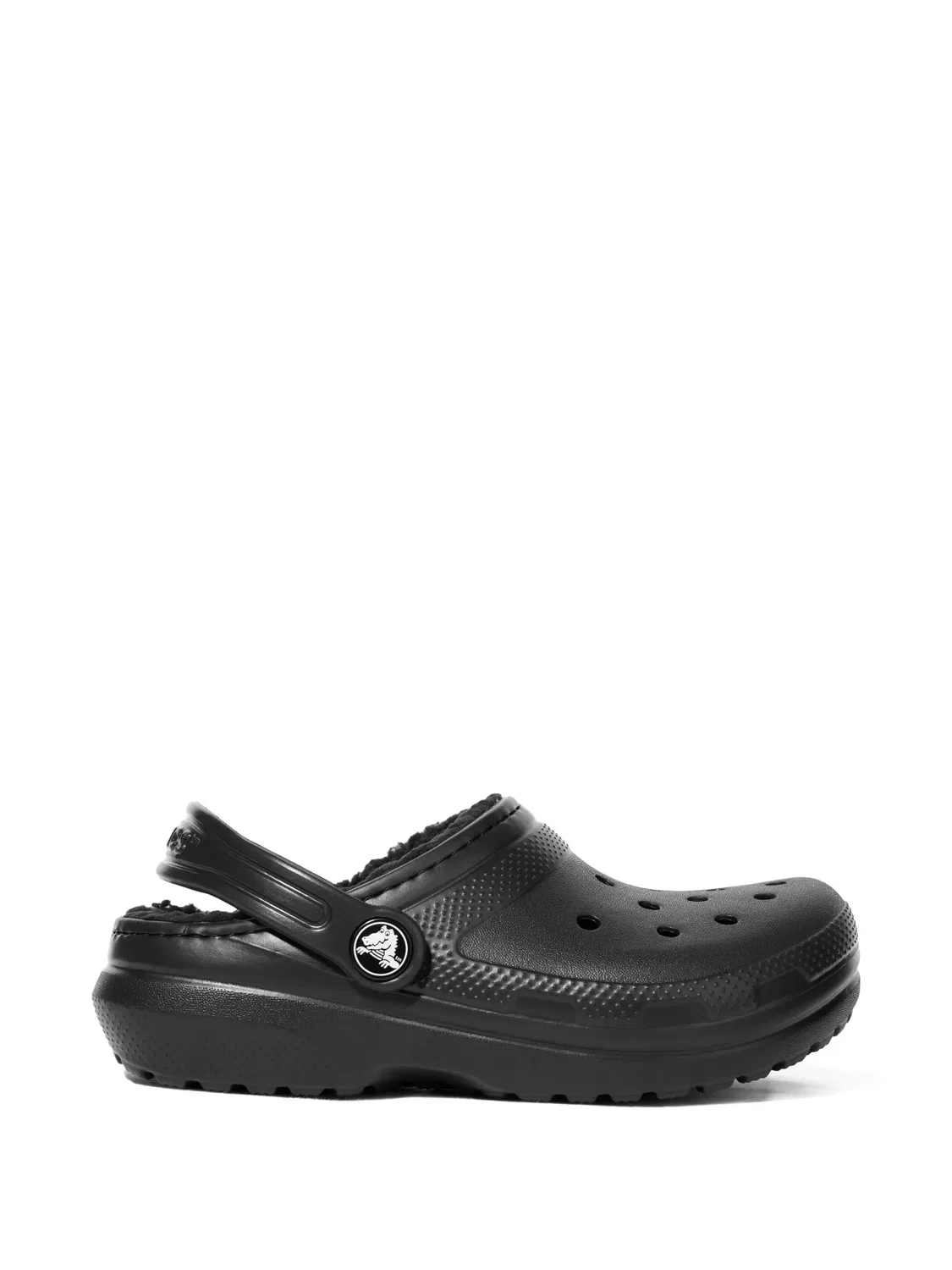 Сандалии с меховой отделкой Crocs, черный