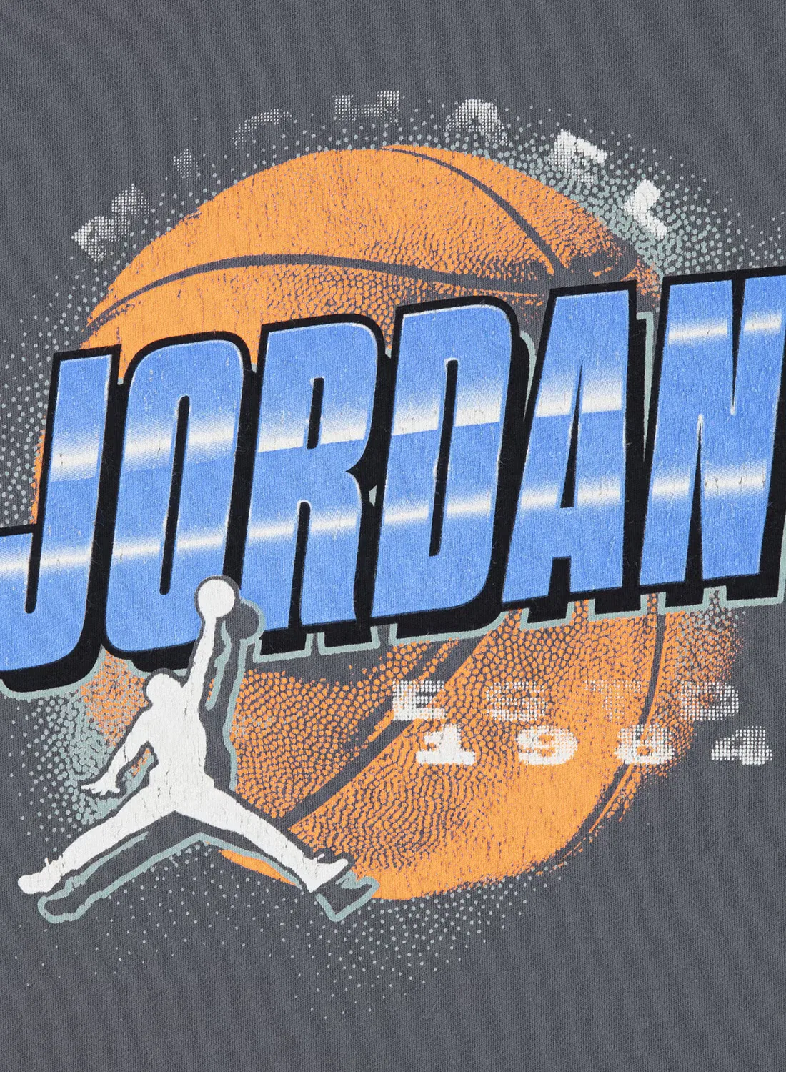 Футболка с принтом Jdb distressed chrome Jordan, серый — фото 3