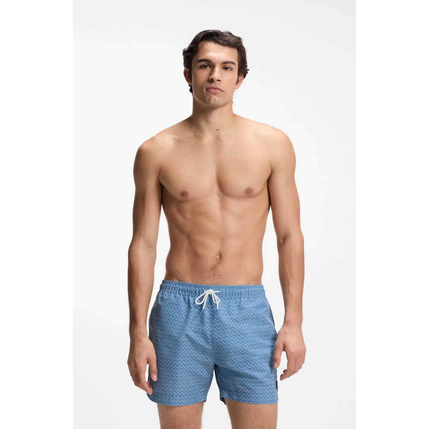 Мужские плавки с принтом Vibe BOSS, Light Pastel Blue