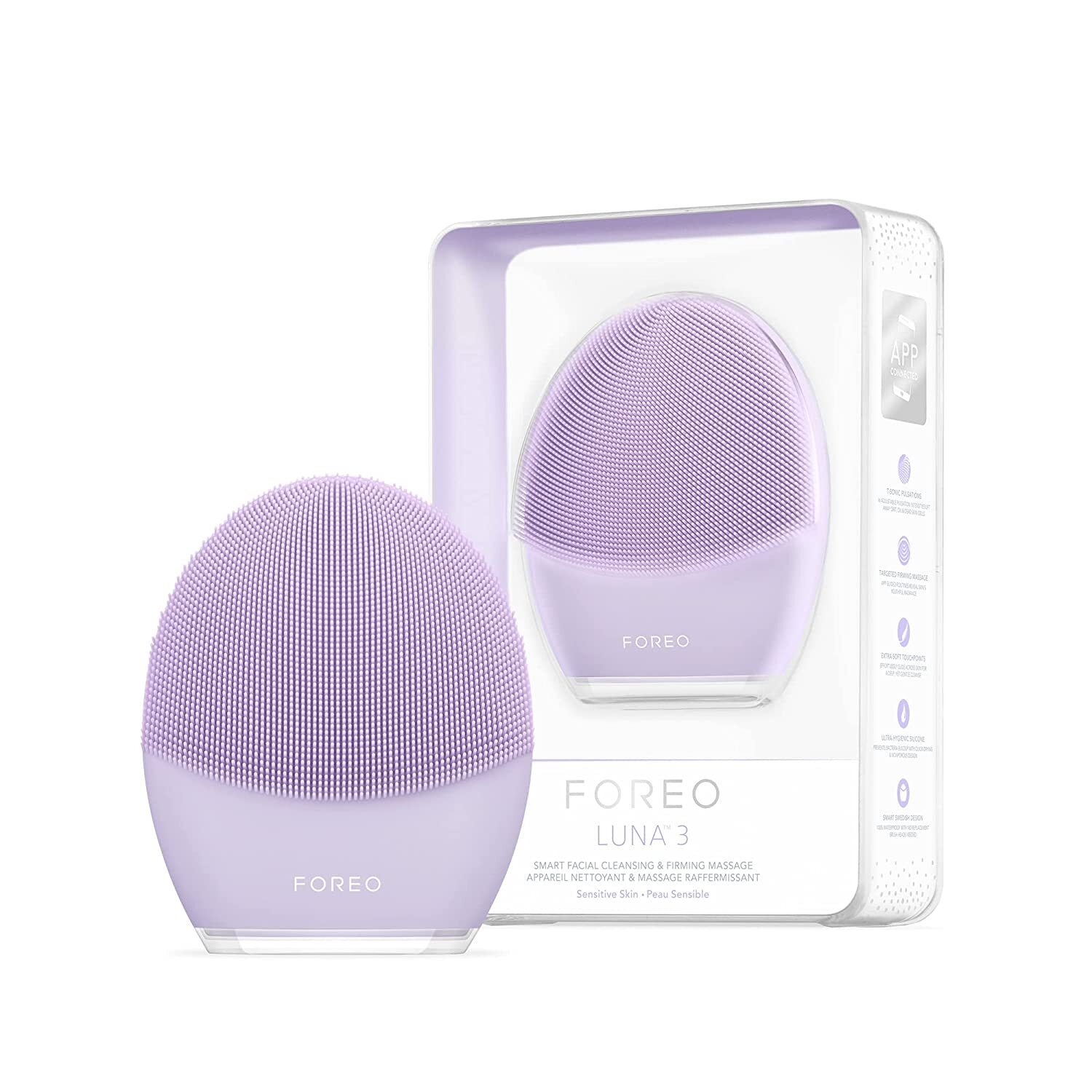 

Щетка-массажер для очищения лица FOREO LUNA 3 Facial, фиолетовый