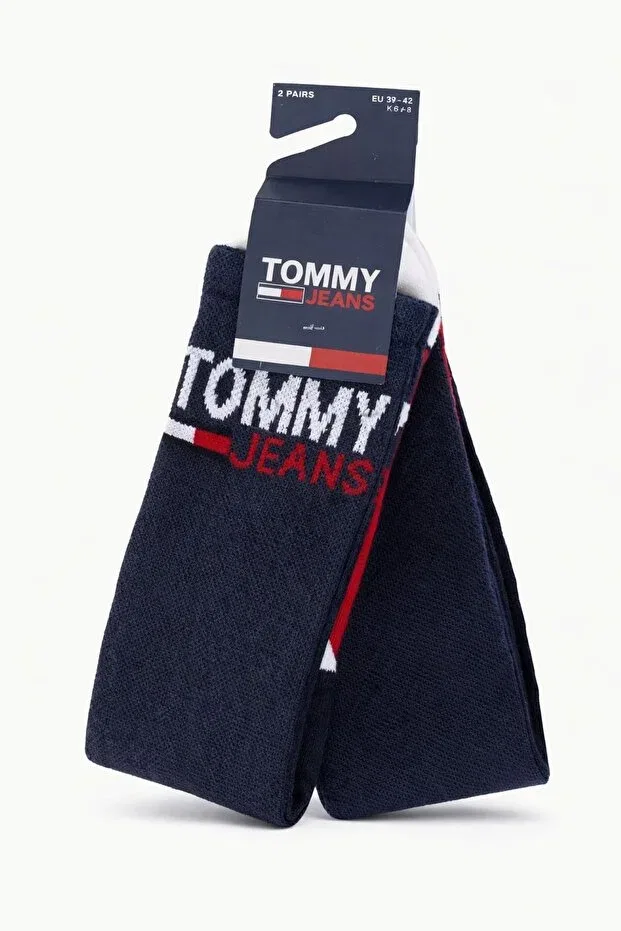 Женские хлопковые носки с принтом Tommy Hilfiger, Navy Blue — фото 2