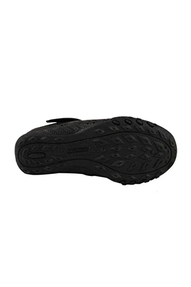 Детские кроссовки для девочек с принтом Breathe Easy Playground Skechers, Black — фото 4