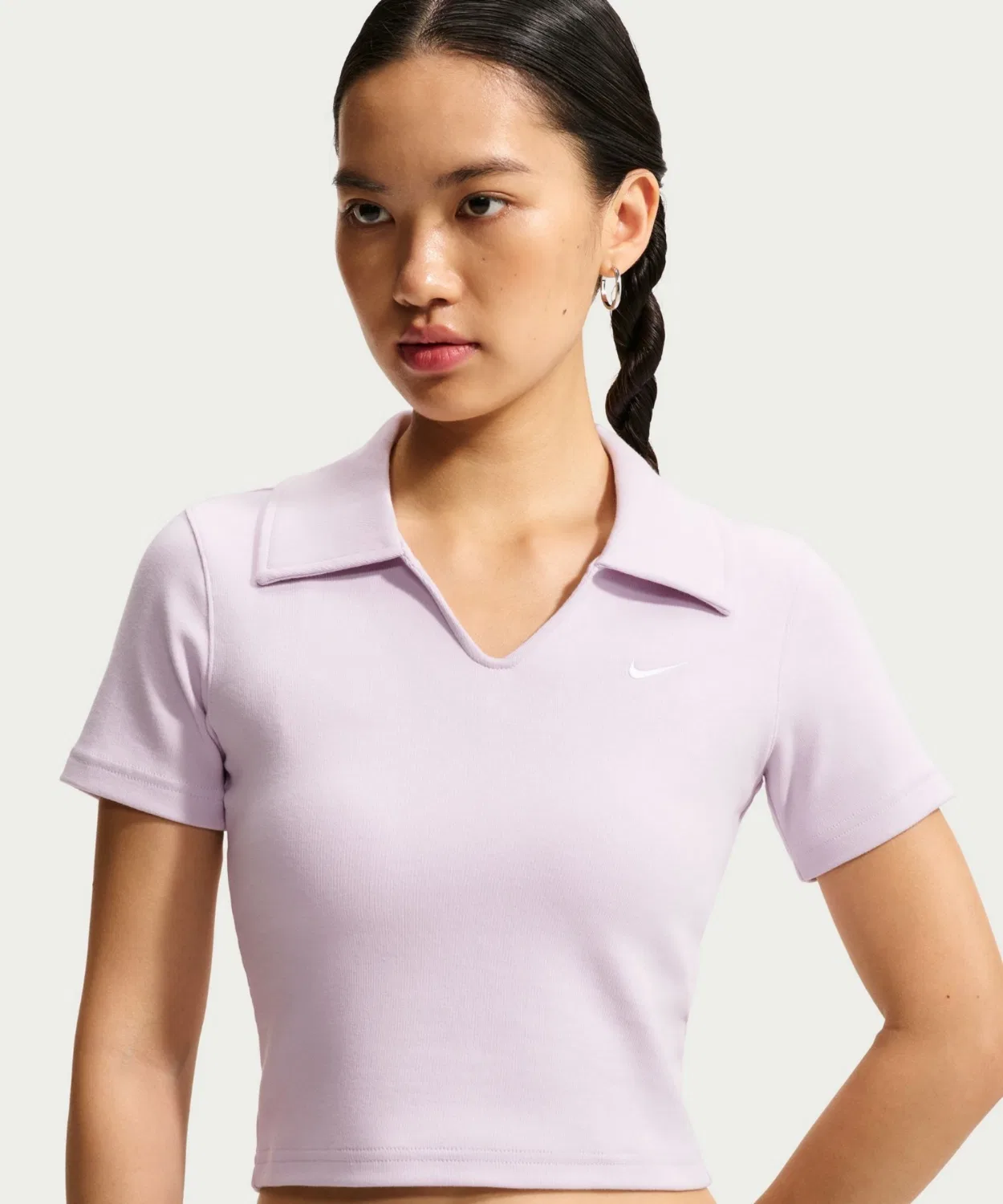 Женское поло с коротким рукавом NIKE IO2730-583 Bleached Lilac