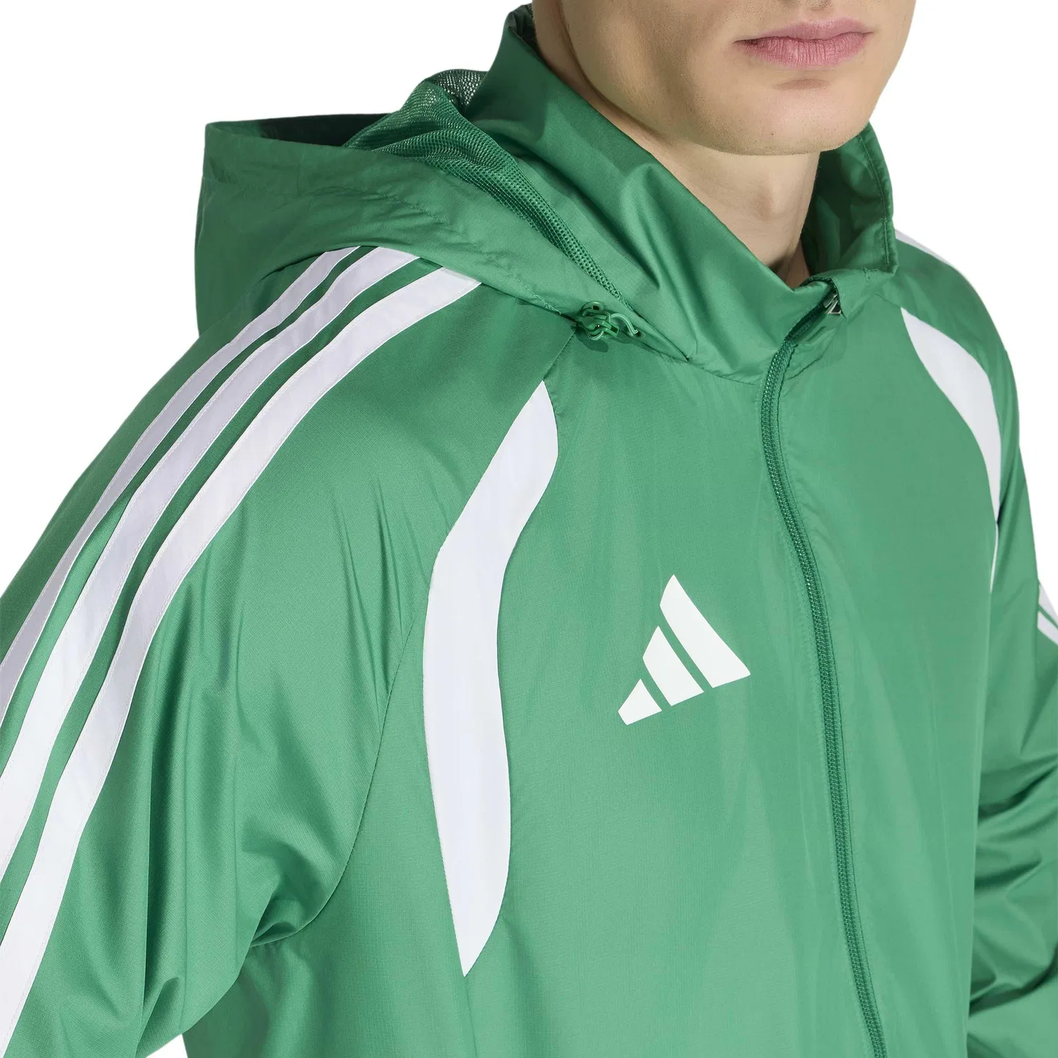 Мужская ветровка с длинным рукавом Tiro 26 League adidas, Team Green/White — фото 4