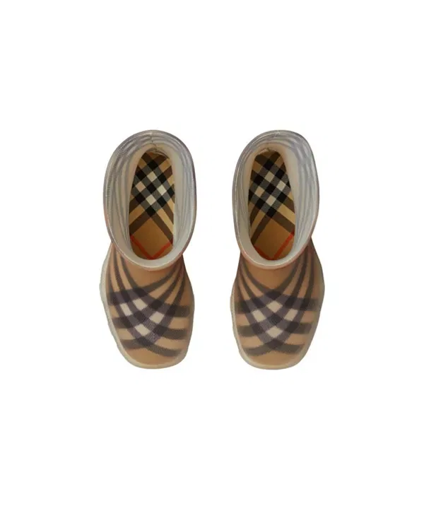 Детские сапоги для девочки резиновые Burberry Classics Sand Beige, Sand Beige — фото 4