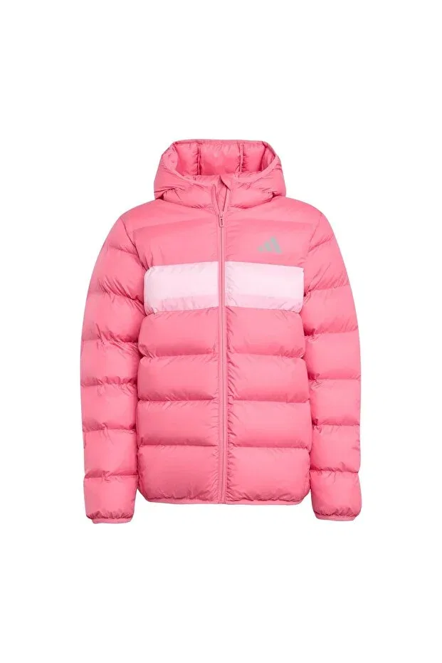 Детское зимнее пальто для девочек синтетическое утепленное Adidas, Pink