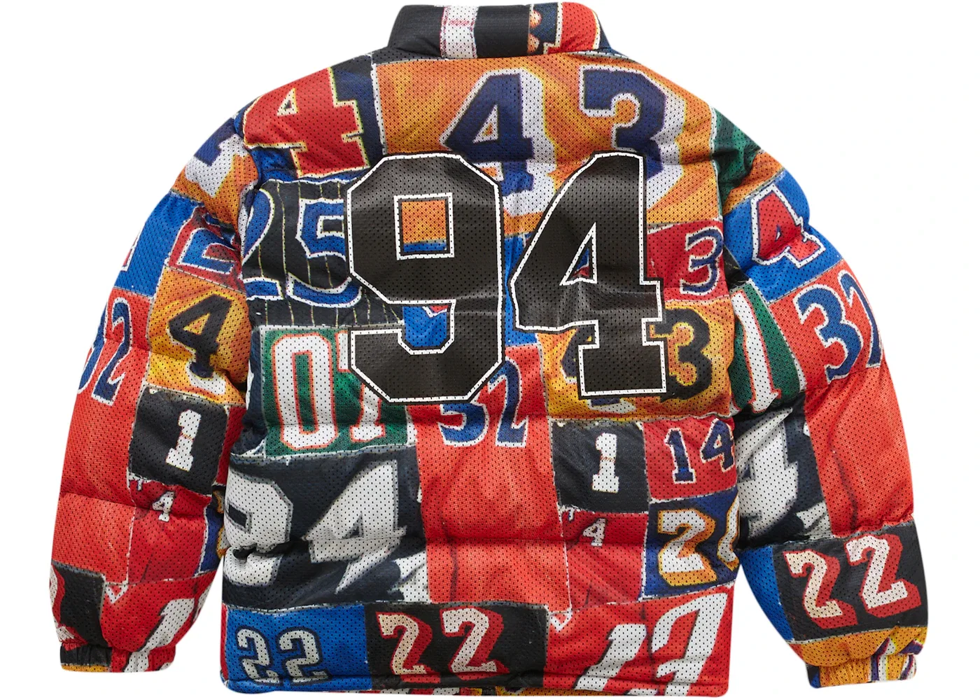 Мужская куртка-пуховик из сетчатого нейлона Supreme Mesh Jersey Puffer Jacket, Multicolor — фото 3