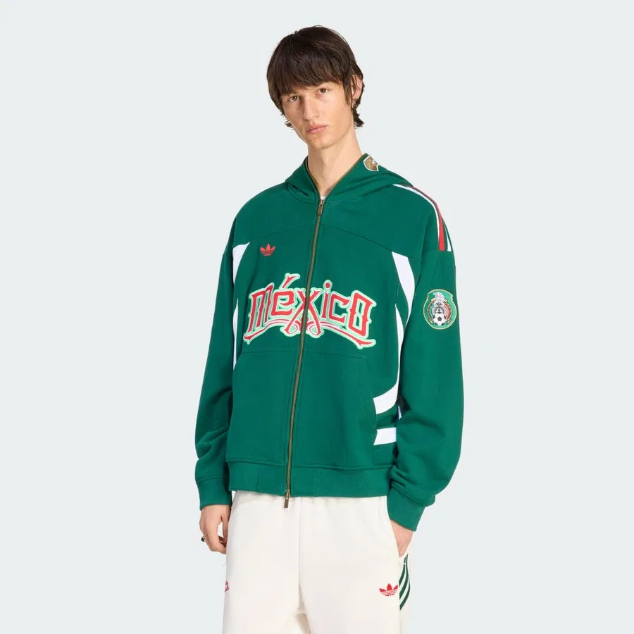 Худи с капюшоном, с принтом, Originals FIFA World Cup 26 Meksika, adidas, Зеленый