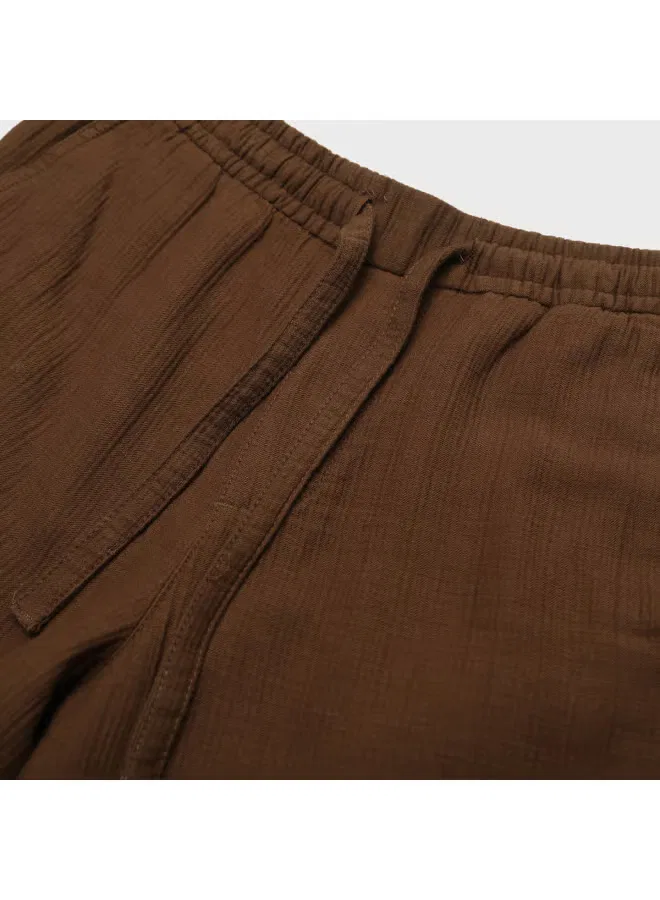 Брюки с вертикальными полосками Zara, коричневый — фото 4
