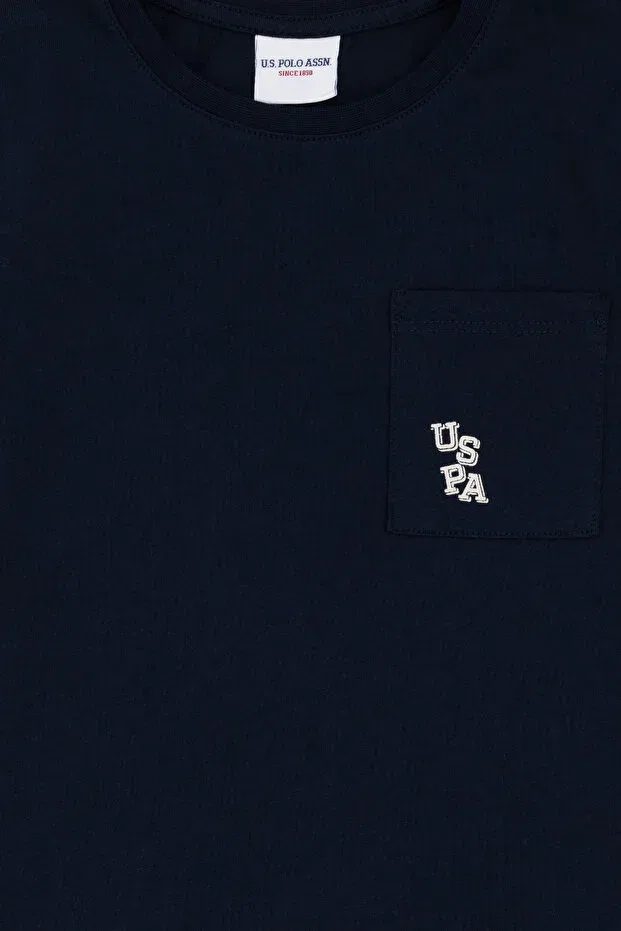 Детская футболка для мальчиков с коротким рукавом хлопковая U.S. Polo Assn., Navy Blue — фото 3