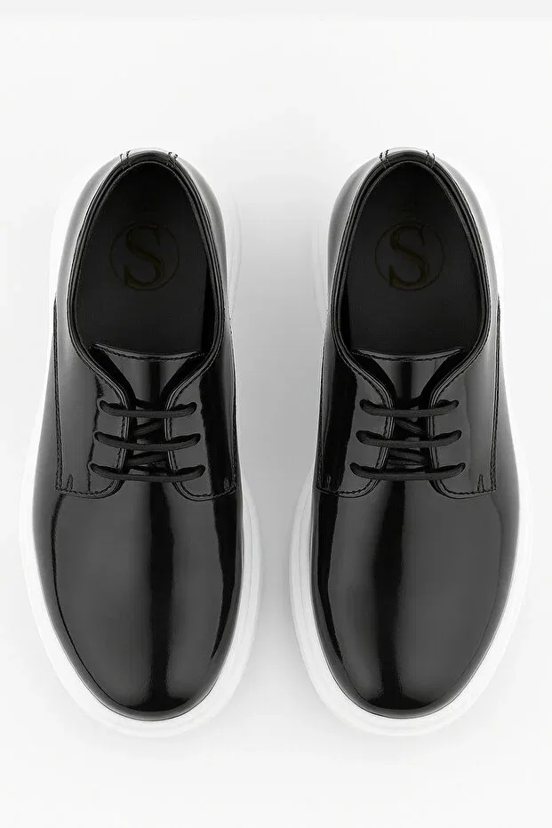 Детские туфли для мальчиков на платформе Sirri, Black — фото 2
