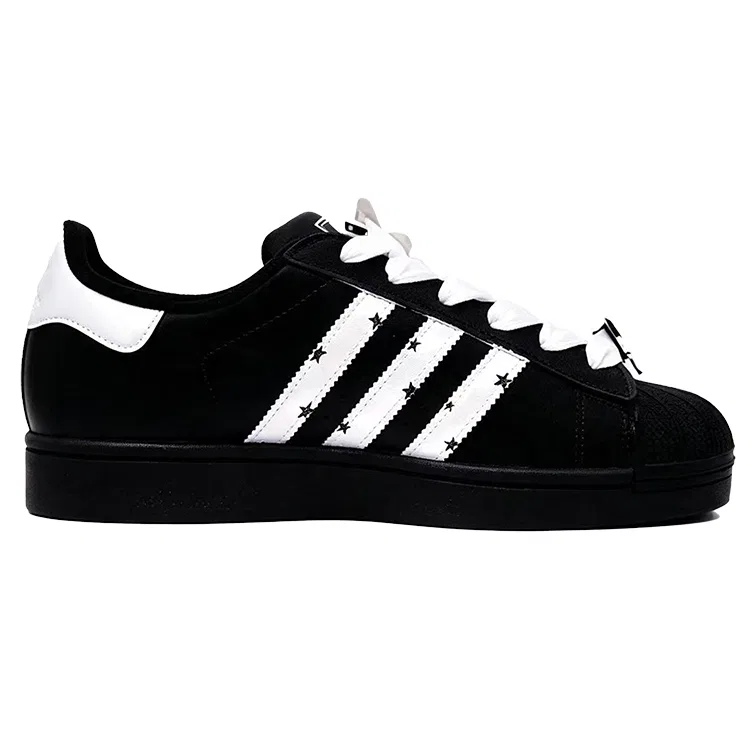 Детские кеды для мальчиков и девочек с принтом Superstar 2, Adidas Originals, Black — фото 4