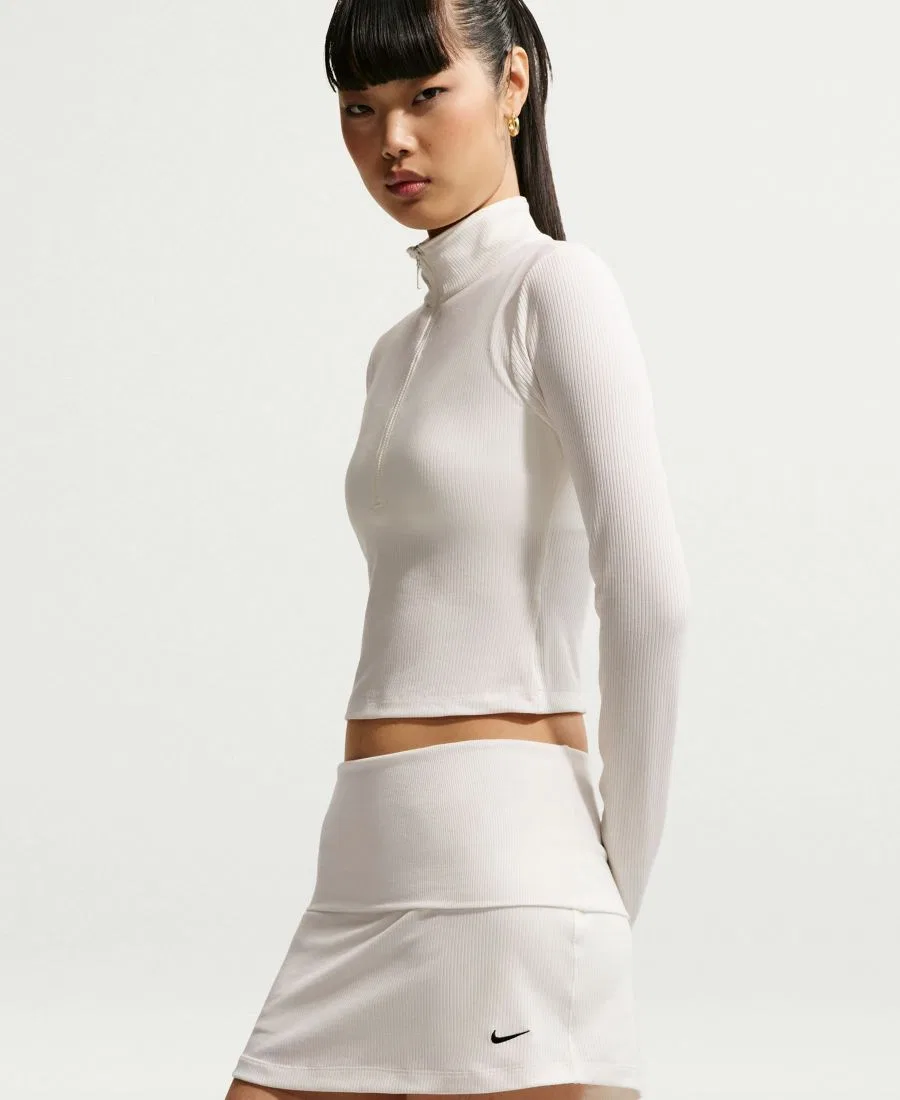 Юбка-шорты Nike Sportswear Chill Knit, Sail/Black — фото 2