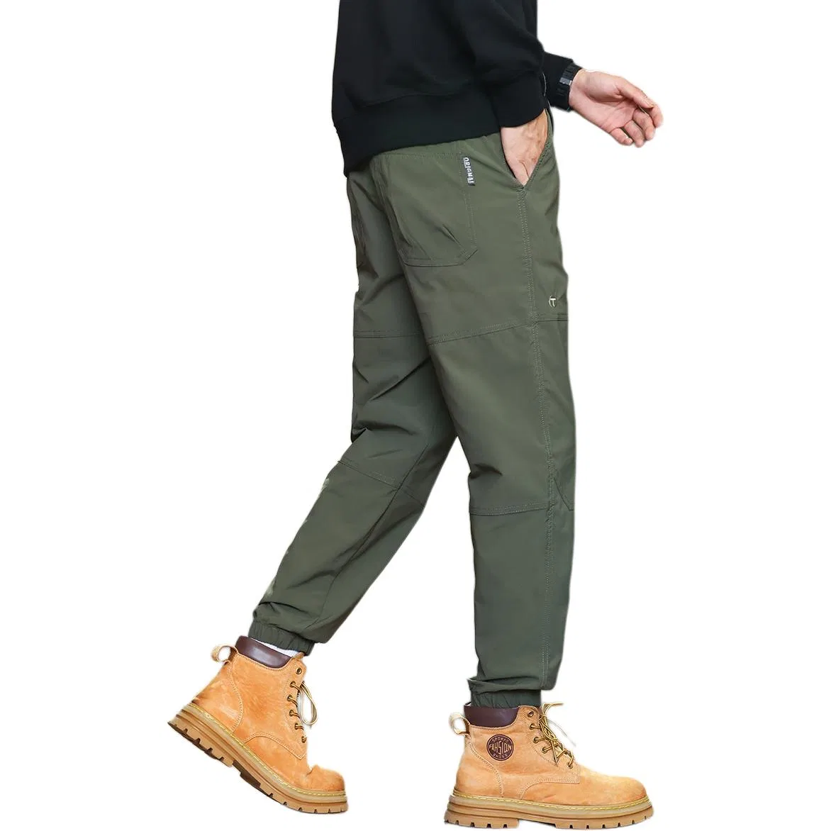 Детские спортивные штаны свободные Tonlion, Army Green — фото 3