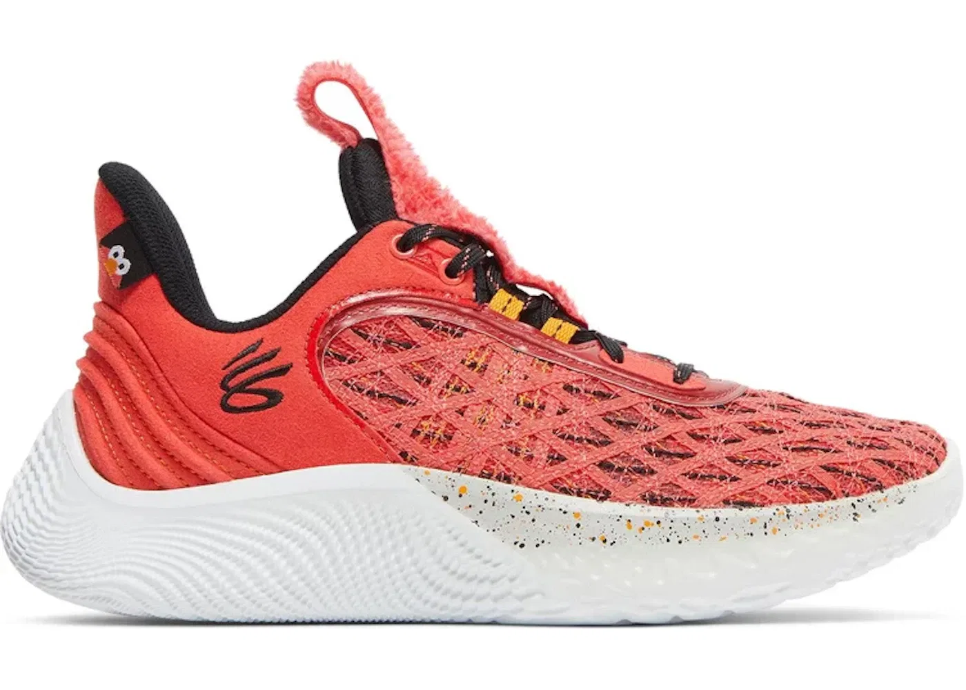 Детские кроссовки для мальчиков производительность Under Armour Curry Flow 9 Sesame Street Elmo, Red/Black/White