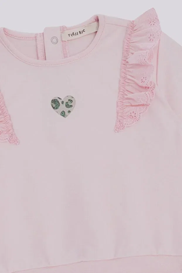 Детский спортивный костюм для девочек с длинным рукавом Gb Baby Basic, Pink — фото 3