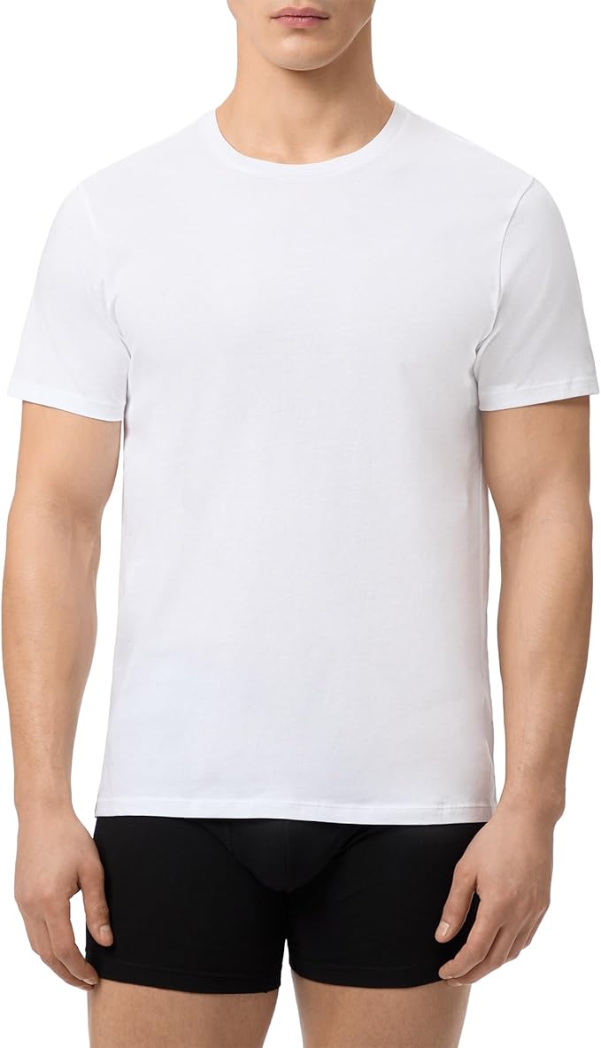 Набор футболок Lacoste Regular Fit Crew Neck, 3 предмета, белый/черный — фото 2