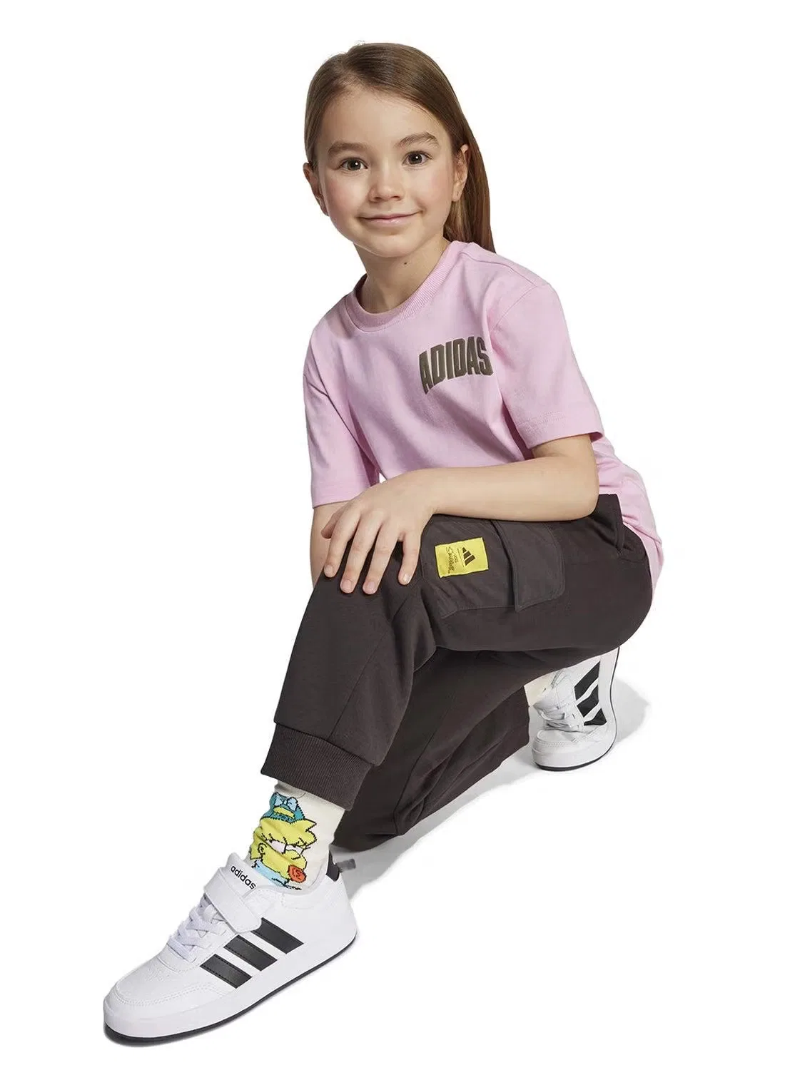 Футболка с принтом The Simpsons Adidas, розовый — фото 3