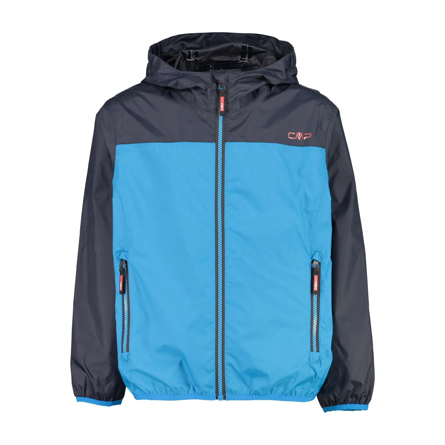 Детская дождевая куртка для мальчиков с капюшоном Kid Jacket Fix Hood Cmp, Konigsblau Schwarz