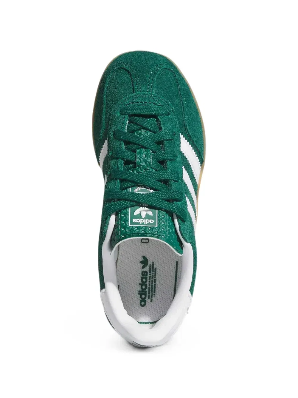Кроссовки Gazelle с панелями Adidas Kids, зеленый — фото 4