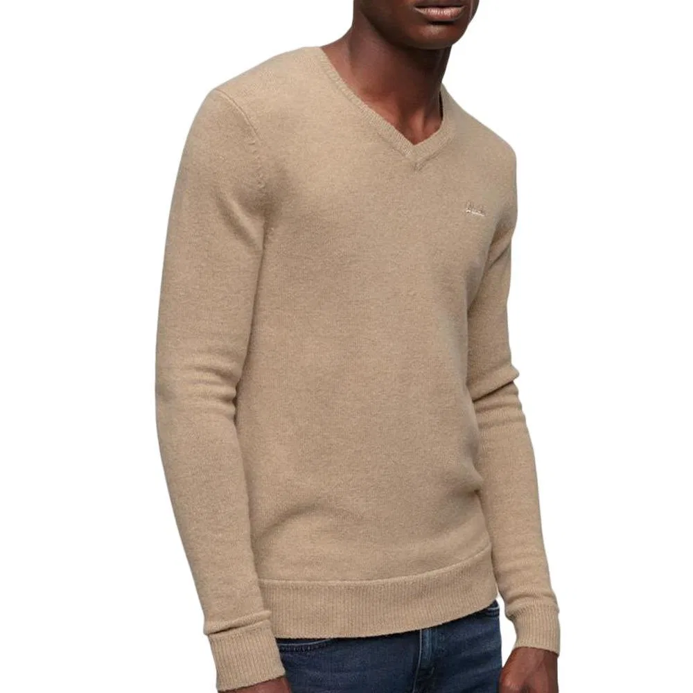 Мужской пуловер с V-образным вырезом Essential Superdry, Beige