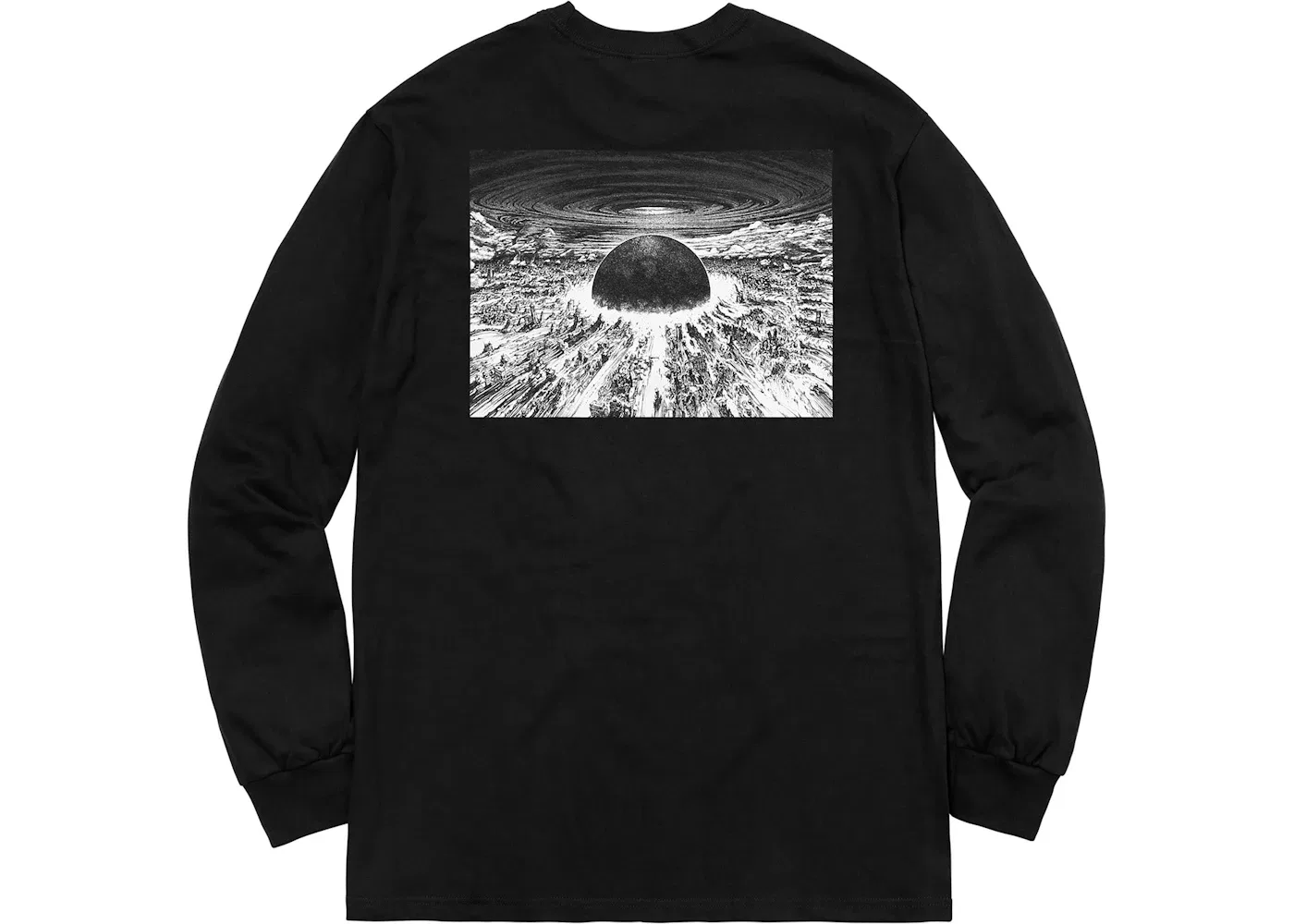 Мужская футболка с длинным рукавом Supreme AKIRA Neo-Tokyo L/S Tee, Black — фото 2