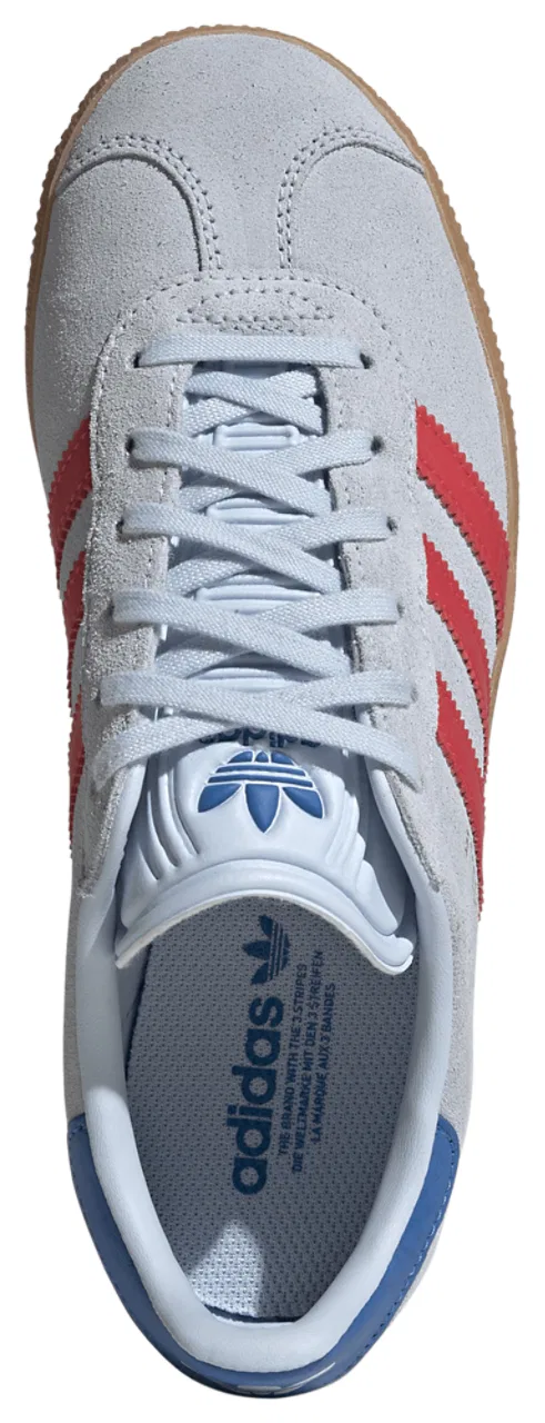 Кроссовки для мальчиков Gazelle Adidas, цвет Crystal Sky/Semi Lucid Red/Bluebird — фото 4