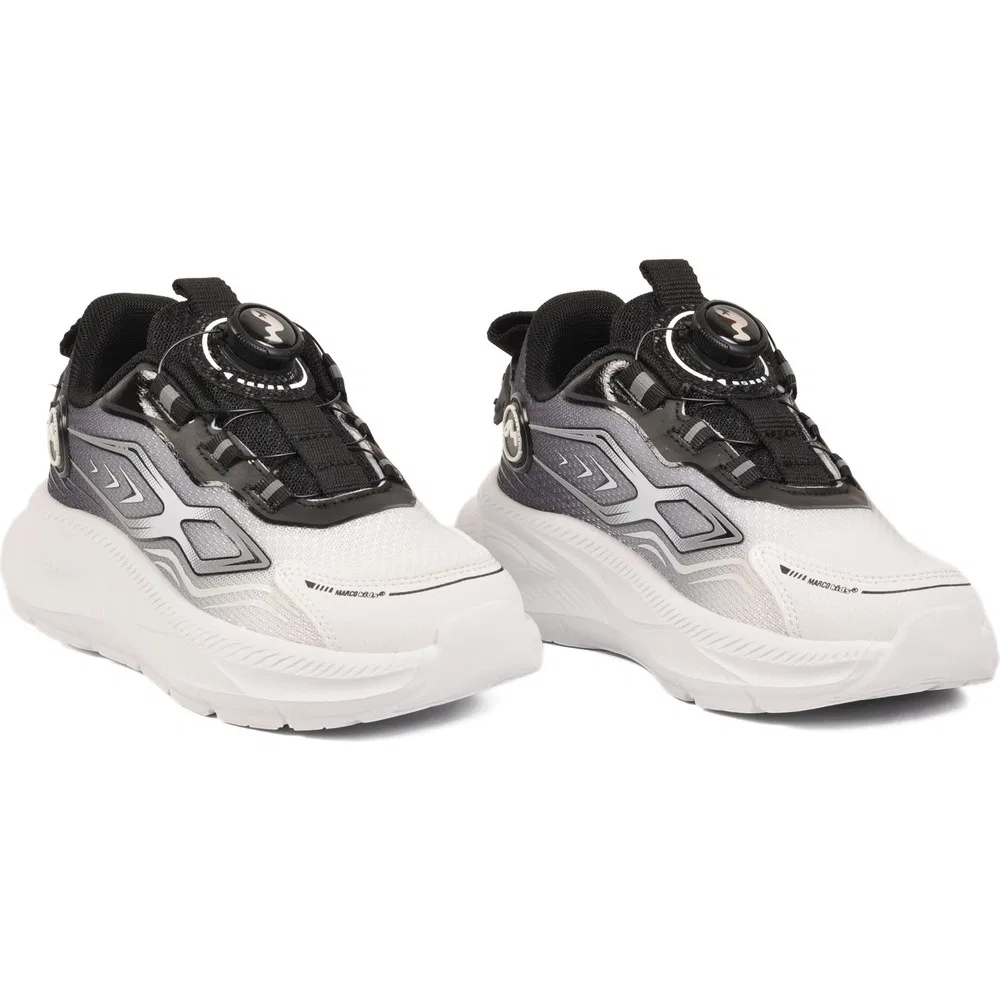 Детские спортивные кроссовки для мальчиков без шнуровки White Black Marco Kids