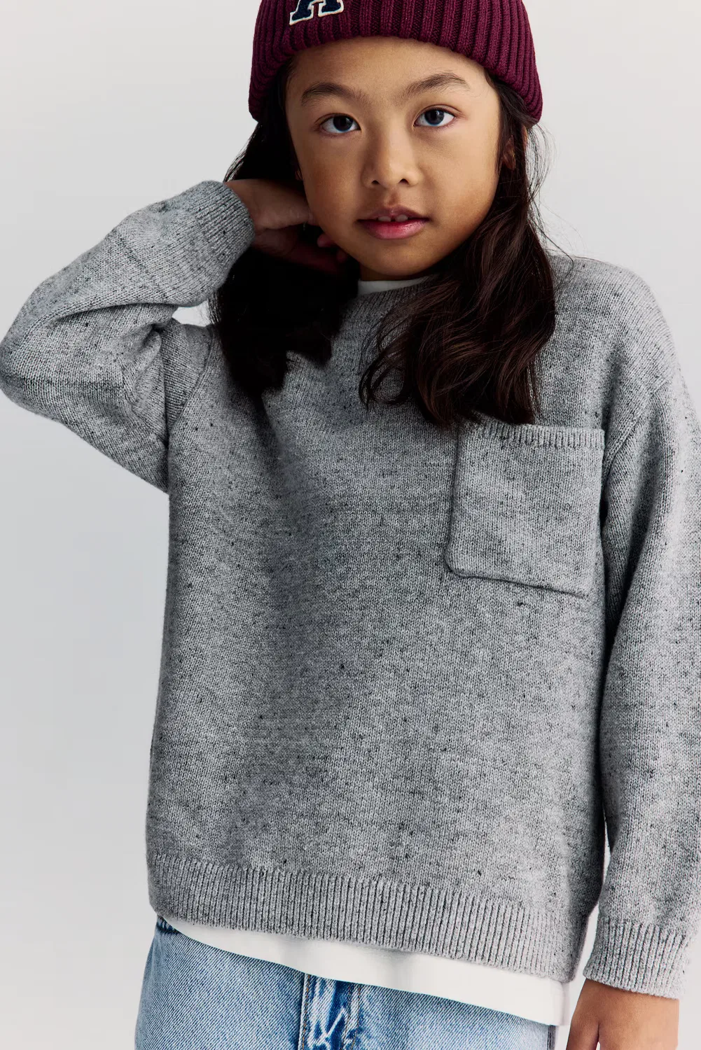 Хлопковый свитер H&M, Grau — фото 3