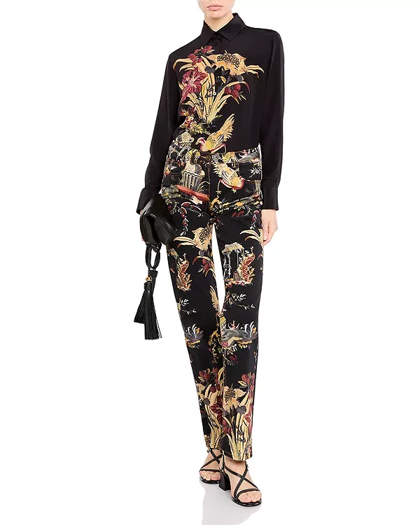 Женские джинсы с принтом Etro, Printed Black — фото 2
