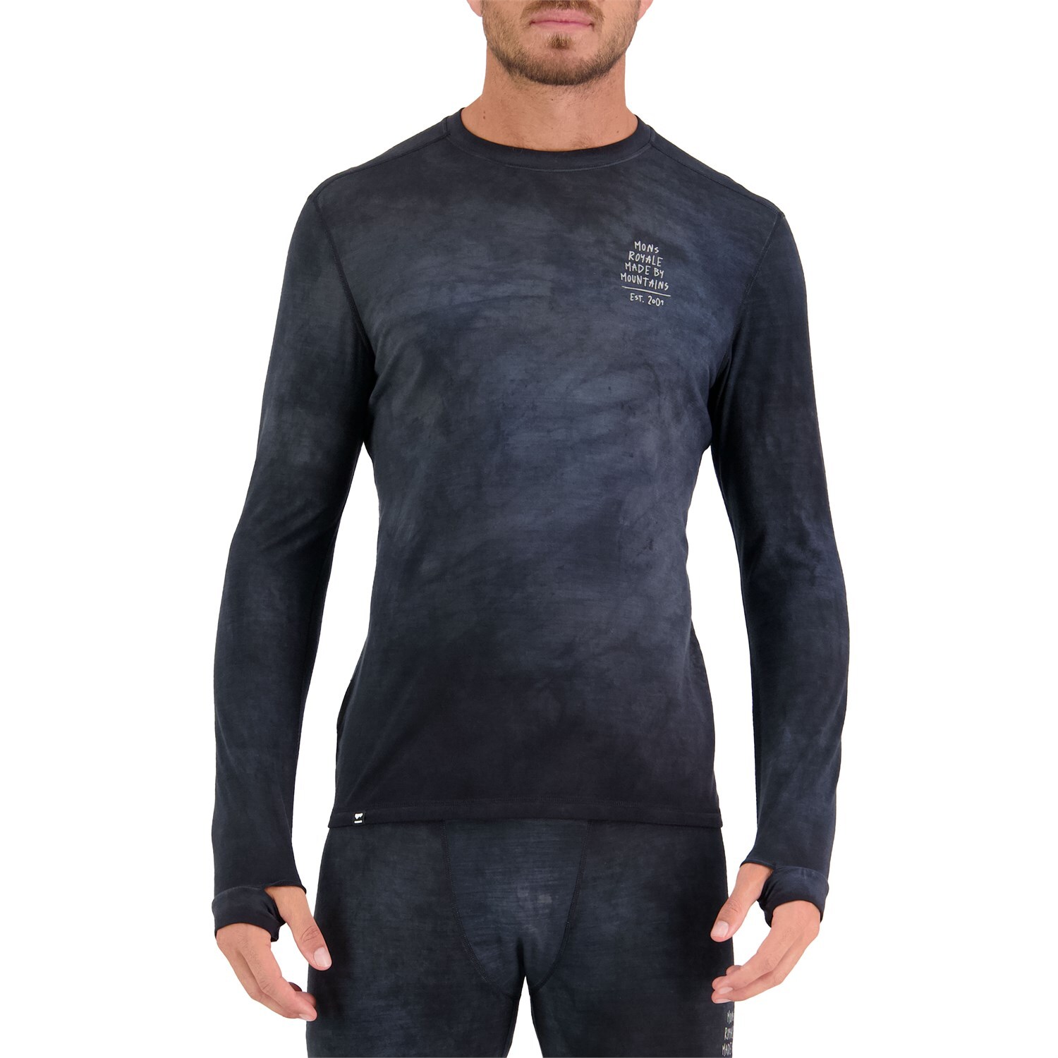 

Футболка Mons Royale Cascade Merino Flex 200 LS, чёрный