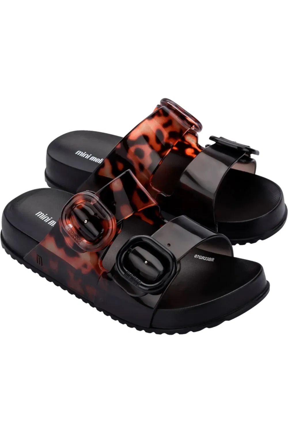 Сандалии детские слайды с ремешками Mini Cozy Mini Melissa, черный