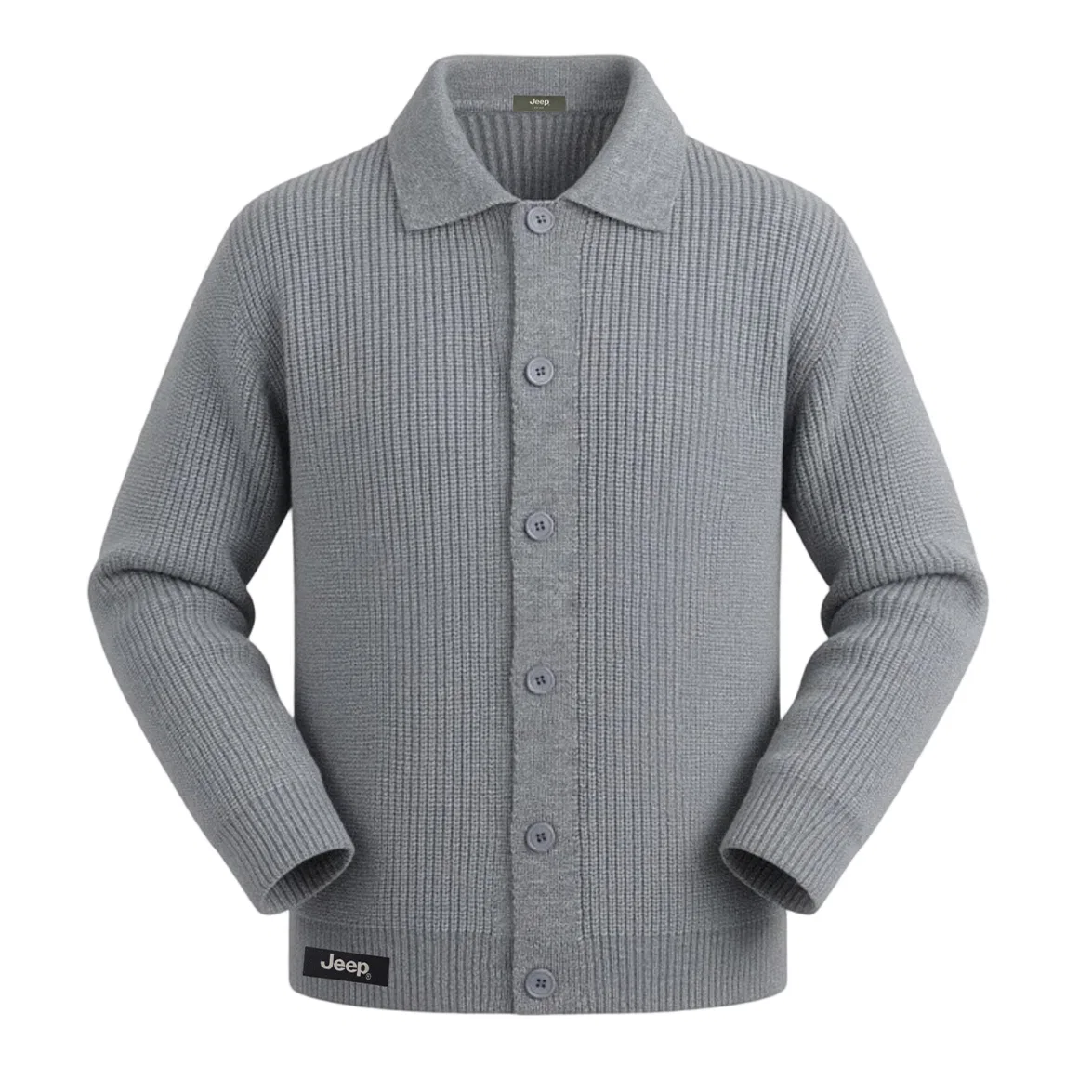 Детский джемпер поло с воротником Jeep, Heather Gray