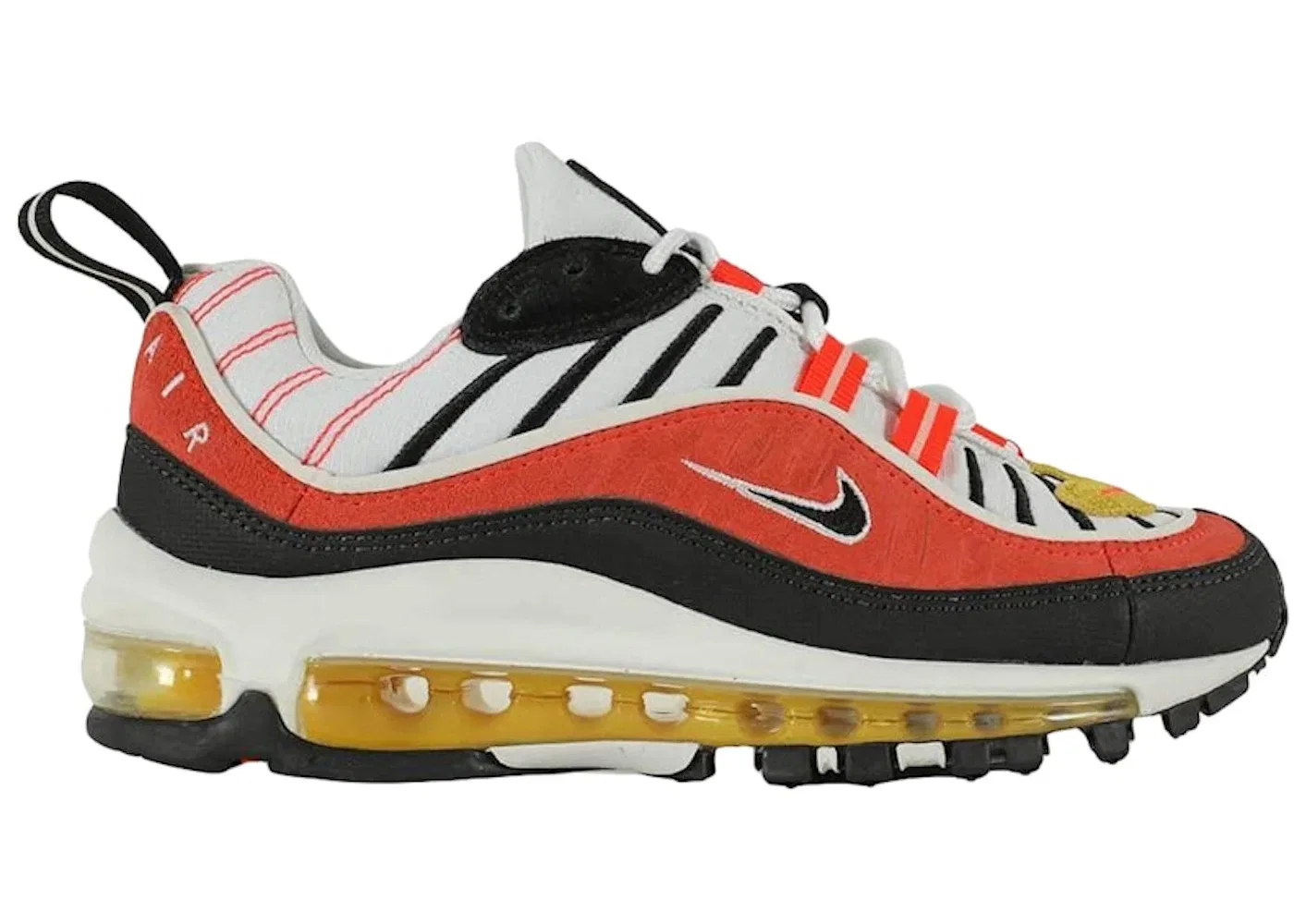 Детские кроссовки с ярким дизайном Nike Air Max 98 Nike, Black/Chrome Yellow/Bright Crimson