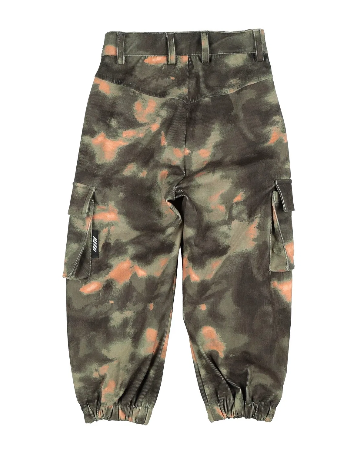 Детские брюки из вельвета с принтом Msgm, темно-зеленый — фото 2