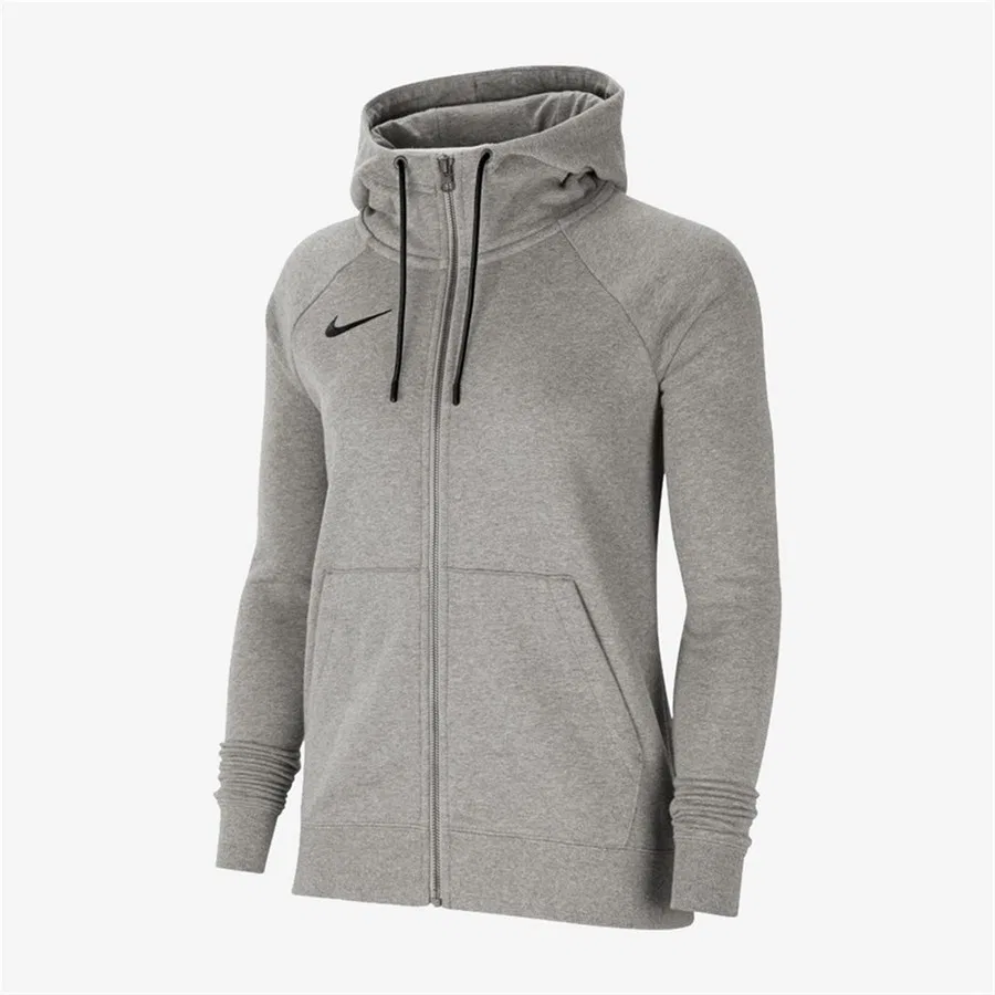 Худи женское с капюшоном и полной застежкой-молнией Nike Park 20, Серый