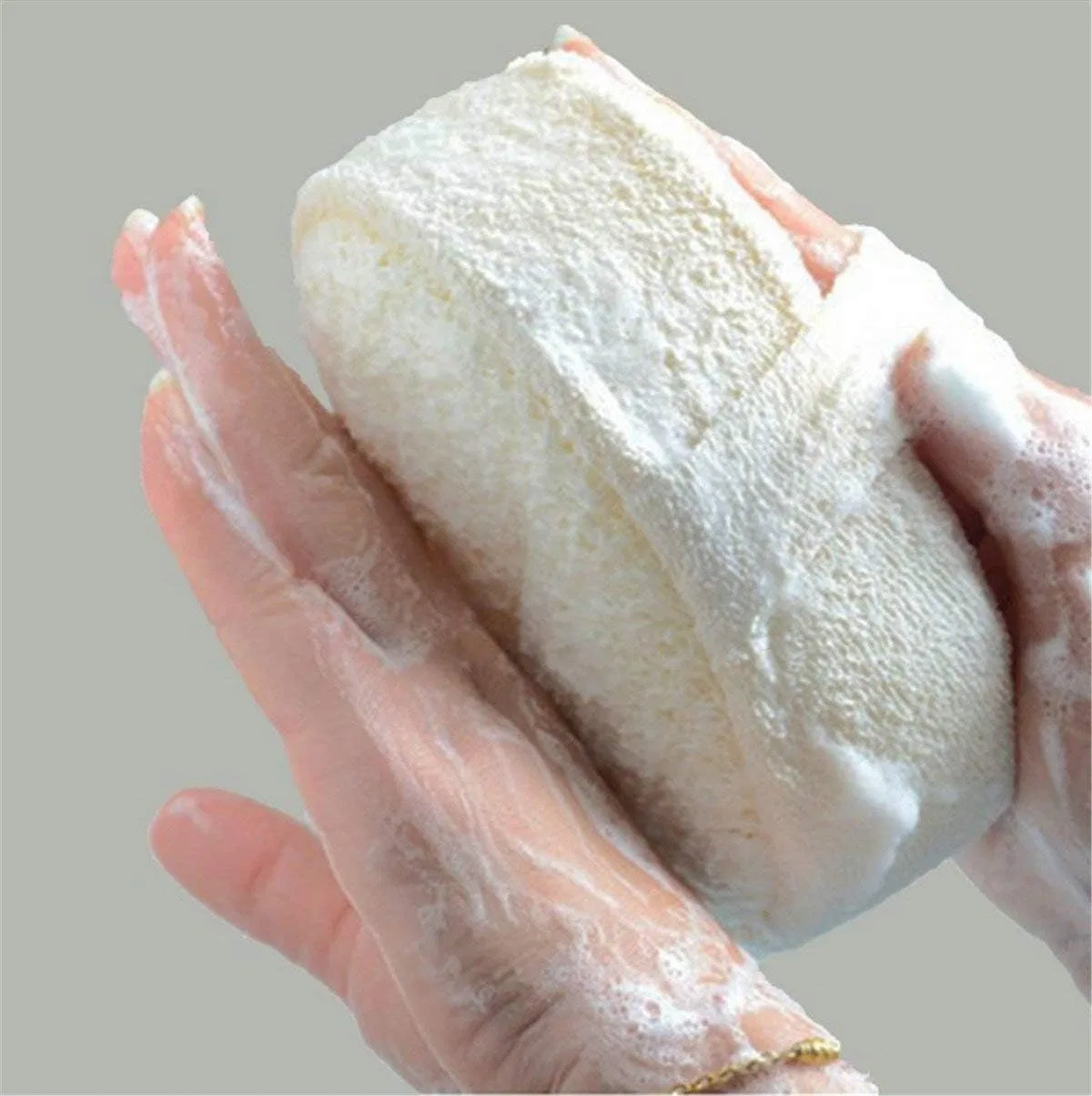 Мочалка для душа Body Sponge Massage Bus Shower Natural Loofah, Cotton, Beige Unbekannt — фото 4