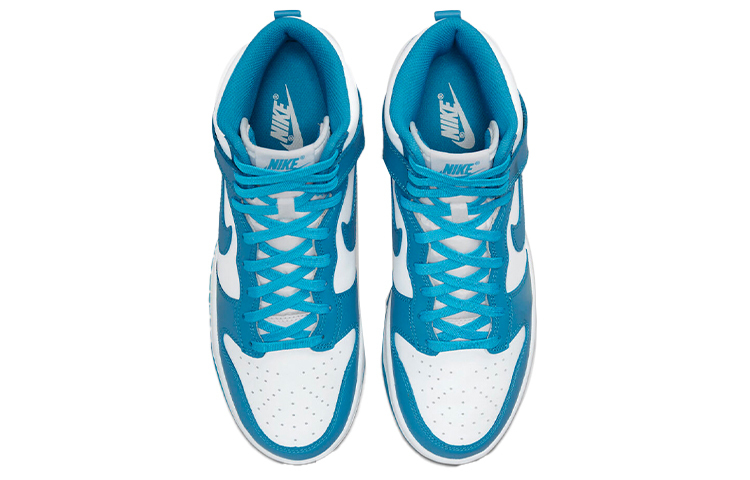 Кроссовки Nike Dunk High ,белый/голубой — фото 4