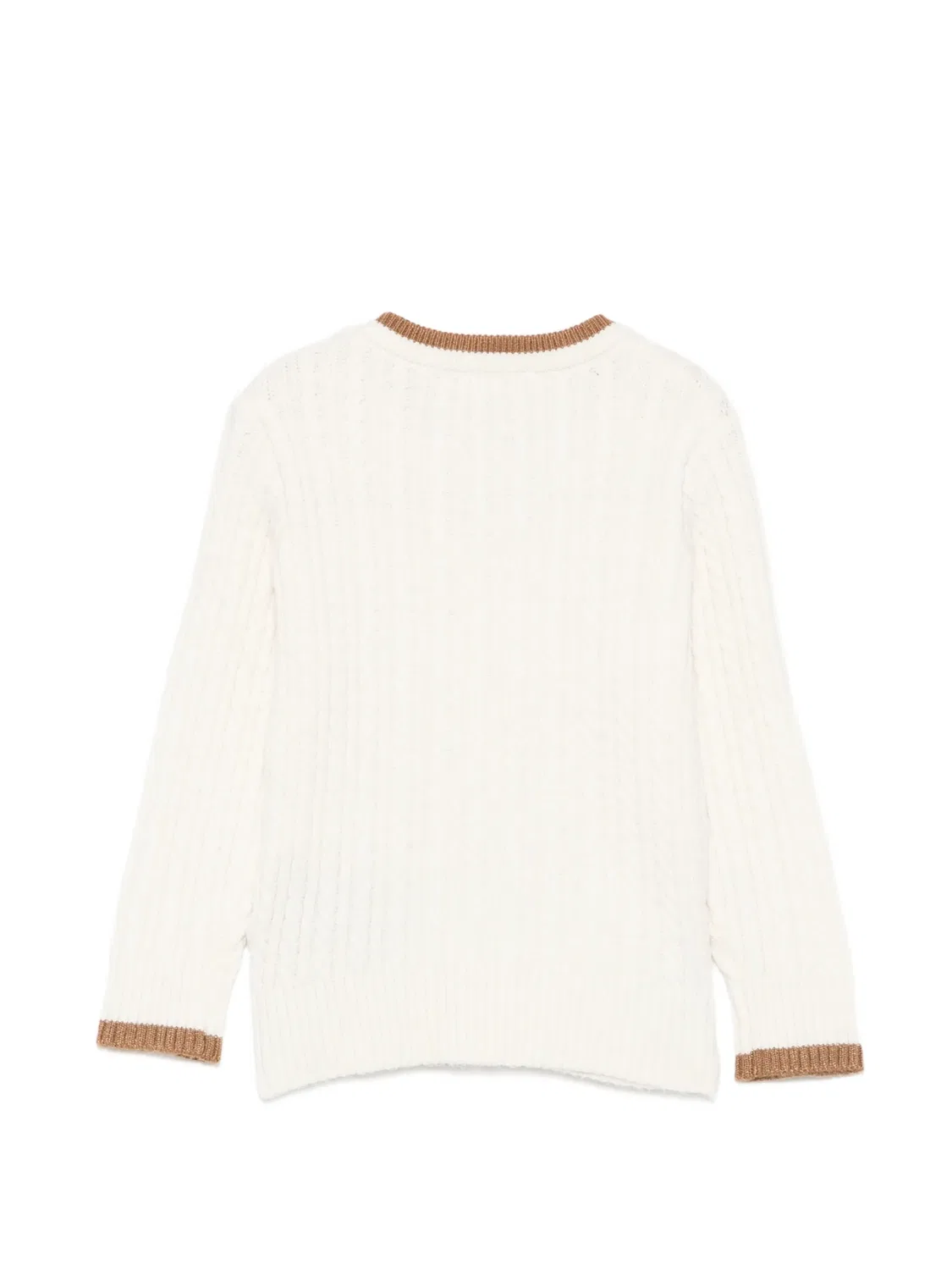 Свитер фактурной вязки Trussardi Junior, нейтральные цвета — фото 2