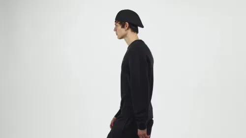 Мужской вязаный свитер с круглым вырезом Trefoil Essentials Adidas Originals, черный — фото 2