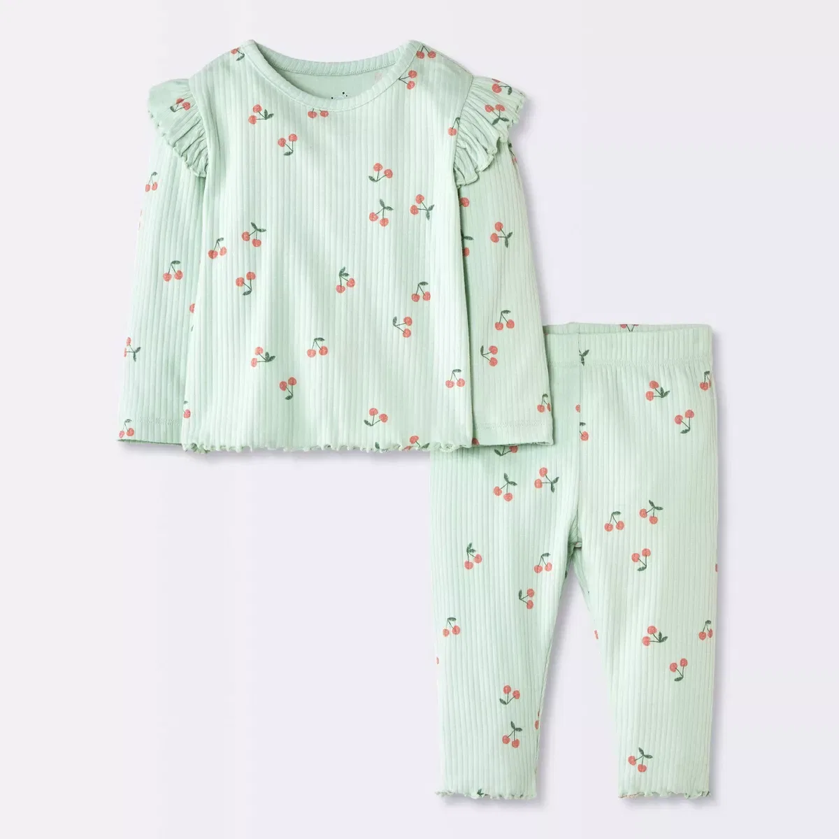 Детский комплект для девочек с длинным рукавом NEWBORN, Light Mint Green