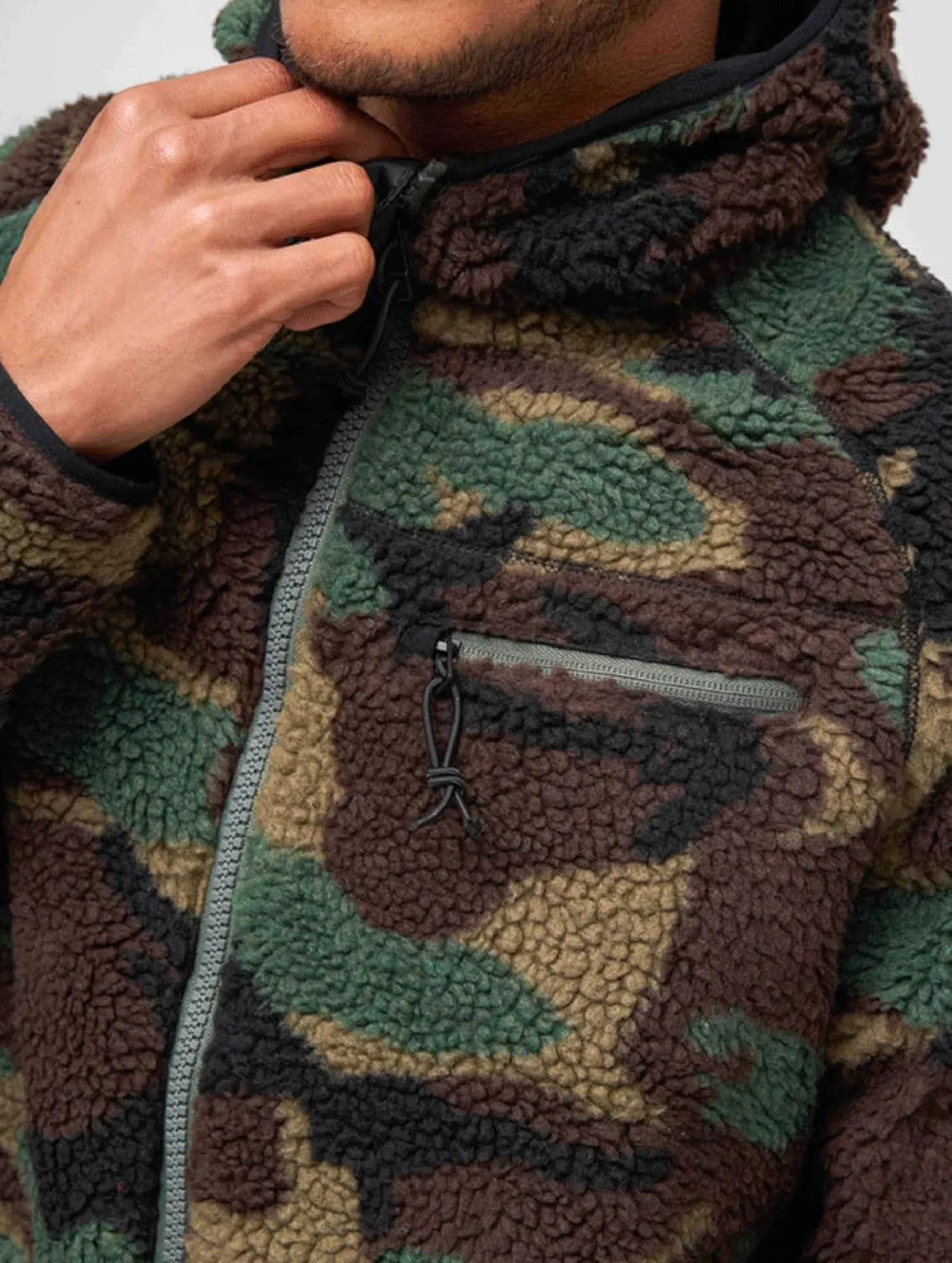 Мужское флисовое пальто с капюшоном Brandit, Woodland — фото 3